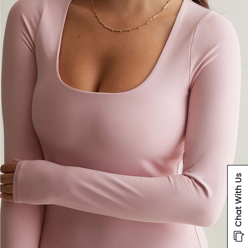 PacSun Light Pink Long Sleeve Crop top